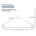 thumbnail image 6 of Utopia Home Clothes Hangers 200 Pack - Plastic Hangers Space Saving - Durable Coat Hanger with Shoulder Grooves (White), 6 of 6