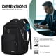 thumbnail image 4 of Mochila LIECDRO negra para hombre con puerto de carga USB de 15.6 pulgadas, 4 of 7