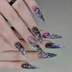 thumbnail image 2 of 24 uñas postizas de Halloween, uñas largas almendradas, uñas postizas puntiagudas, estilo bailarina francesa, uñas de diamante, uñas postizas para realce de uñas artificiales., 2 of 5