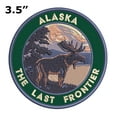 thumbnail image 2 of Alaska, The Last Frontier 3.5 Inch Iron Or Sew On Embroidered Fabric Badge Patch Seek Adventure, National Park Iconic Series, 2 of 2