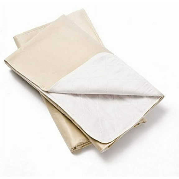 Nobles Reusable Bed pad/Underpad - Machine Washable & Dryable, Waterproof, Extra-absorbent, Personal Care & Better Than Hospital Under Pad (Tan/Beige, 34"X35")
