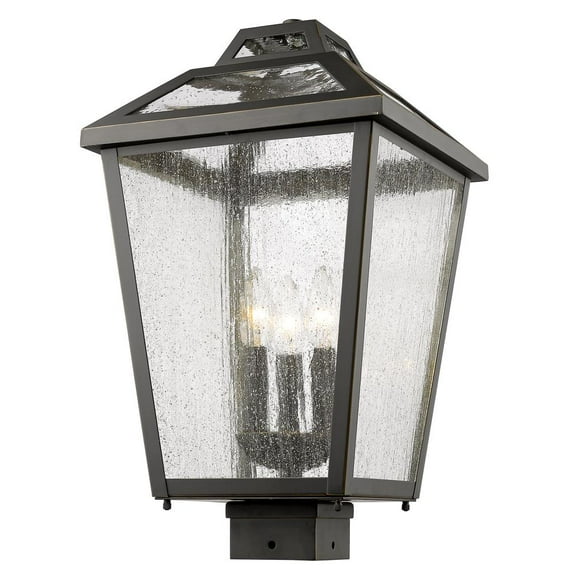 Z-Lite Bayland 3 Light Outdoor Post Mount Light in Oil Rubbed Bronze