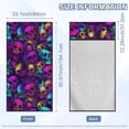 thumbnail image 5 of ZUXONGSY Car Seat Cover Towel Skull Purple Blue Print Bucket Seat Protector for Cars Non-Slip Athletic Running Towel Seat Covers After Gym, Yoga, Beach Black, 5 of 8