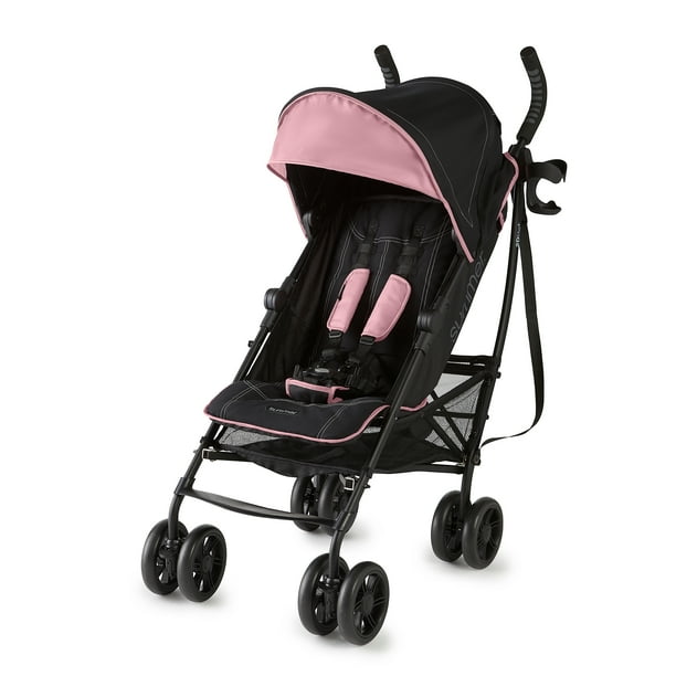 Summer 3dlite Convenience Stroller Pink Matte Black Lightweight Umbrella Stroller With Oversized Canopy Extra Large Storage And Compact Fold Walmart Com Walmart Com