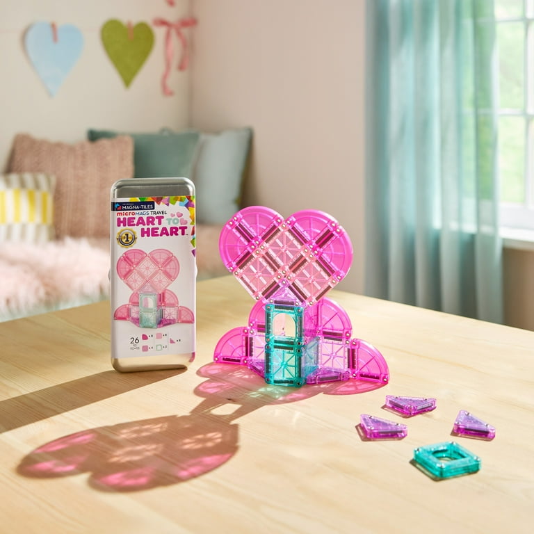 MAGNA-TILES® microMAGS Heart to Heart 26-Piece Travel Set, The