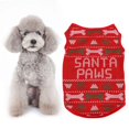 thumbnail image 1 of Patrón de árbol de Navidad de hueso de poliéster, ropa suave y cómoda para mascotas, ropa de Festival, suministros de ropa para perros y gatos, 1 of 5