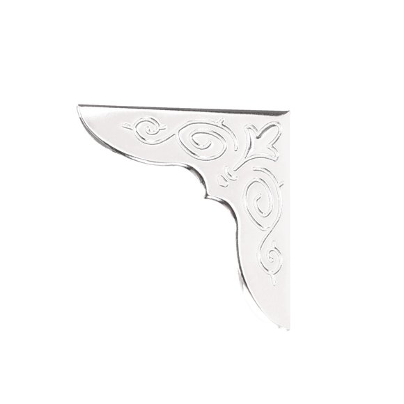 Unique Bargains Metal Book Corner Protectors Edge Cover Guard 30 x 30 x 6mm Silver Tone 50 pcs
