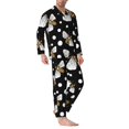 thumbnail image 2 of Fotbe Honey Bees at Night Pijama de Hombre con Estampado de Manga Larga, Conjunto de 2 Piezas, Ropa de Dormir Suave y Cómoda con Bolsillos-X-Large, 2 of 7