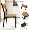 thumbnail image 5 of Virans 5-Piece Round Room Dining Table Set for 4-6,59" Extendable Kitchen Table with 2 Ergonomic Chairs & 2 Benches,Oval Modern Dining Set with MDF Board for Small Space,Oak, 5 of 9