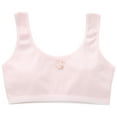 thumbnail image 5 of 4PC Girls Training Bras Cute Sports Bra Ribbed Seamless Wirefree Everyday No-Padded Cotton Comfort Underwear Bralette, Multi-Pack, XL, 5 of 7