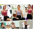 thumbnail image 3 of Uniexcosm Women Sports Bra 3 Pack Strappy Yoga Running Gym Workout Bra, 3 of 10