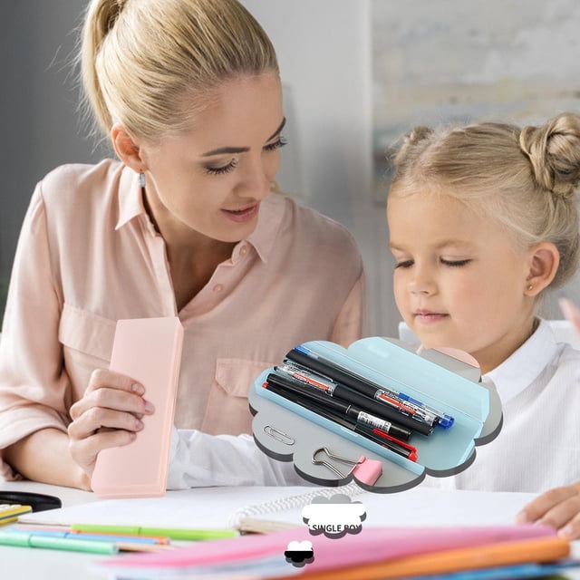 EGNMCR Translucent Frosted Stationery Box Student Storage Pencil Bag Pencil Case Multi-functional Plastic Pencil Case Pencil Cases