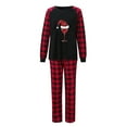 thumbnail image 3 of Awdenio Matching Family Pajamas Sets Christmas PJ's Letter Print Top and Plaid Bottom Holiday Loungewear Sleepwear Jammies with Pockets of the day, 3 of 5