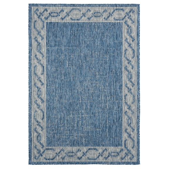 Designer Home Brooklyn Indoor/Outdoor Area Rug 3900 10060 Whitehaven Blue 7' 10" x 10' 6" Rectangle