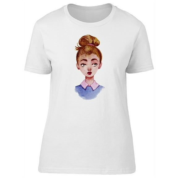 Cute Girl With Lush Lips Tee Women's -Image by Shutterstock