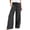 #05Black, variant on Wide Leg Linen Pants for Women Tall Spring Linen Palazzo Pants Baggy High Waisted Beach Pant Gauze Lounge Trousers Brown 2XL