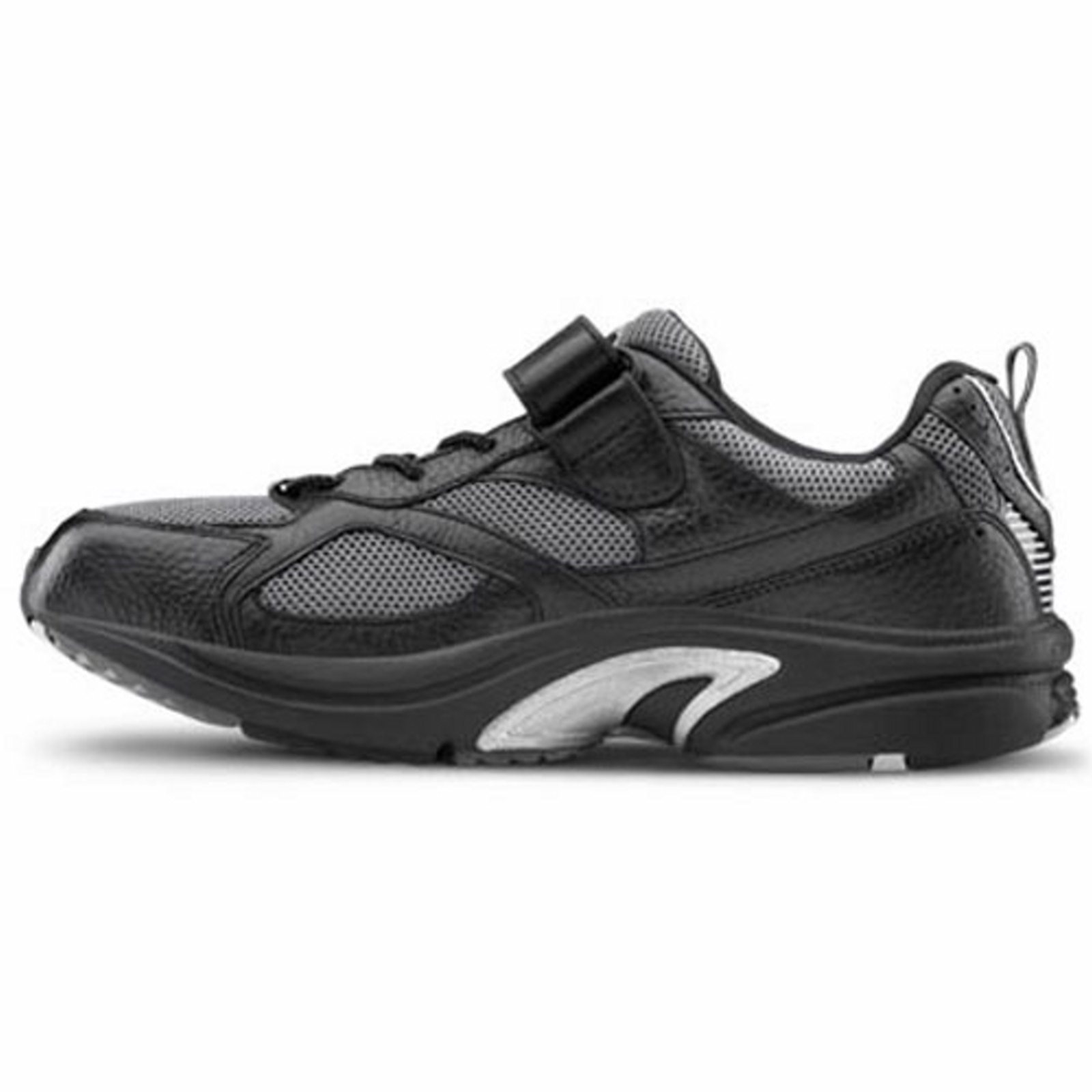 Dr. Comfort Endurance Men's Athletic Shoe: 12 Wide (E/2E) Black Elastic Lace w/Strap - image 4 of 5