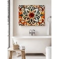 thumbnail image 6 of Burnt Orange Green Wall Art for Living Room, Canvas Picture Wall Decor for Bathroom Bedroom, Vintage Abstract Flowers Painting Artwork for Office Kitchen Hallway Dining Room Home Decorations 16"x20", 6 of 8