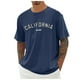 thumbnail image 1 of Camiseta oversize de verano para hombre - Cuello redondo y manga corta con estampado urbano - Camiseta deportiva holgada e informal, 1 of 5