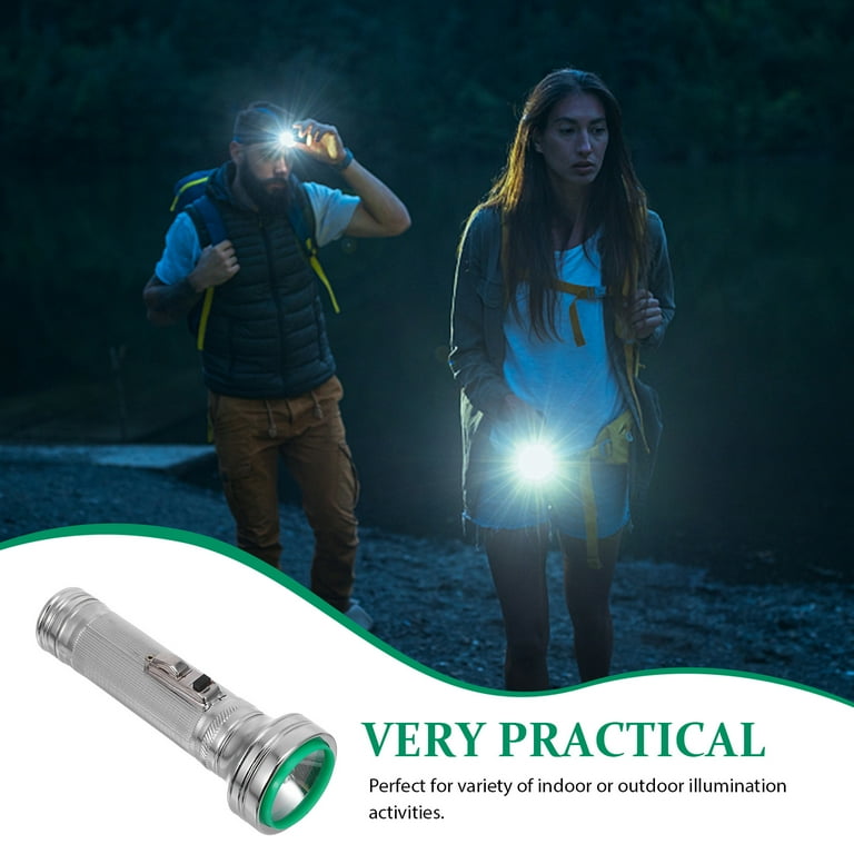 Old-Fashioned Flashlight Retro Iron Flashlight 80' Handheld