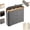 Gray, variant on Eco-Friendly Bamboo Foldable Storage Bag, Portable Space-Saving Home Organizer, Toilet Paper Storage Basket with Lid, for Bathroom, Bedroom, Dorm,White