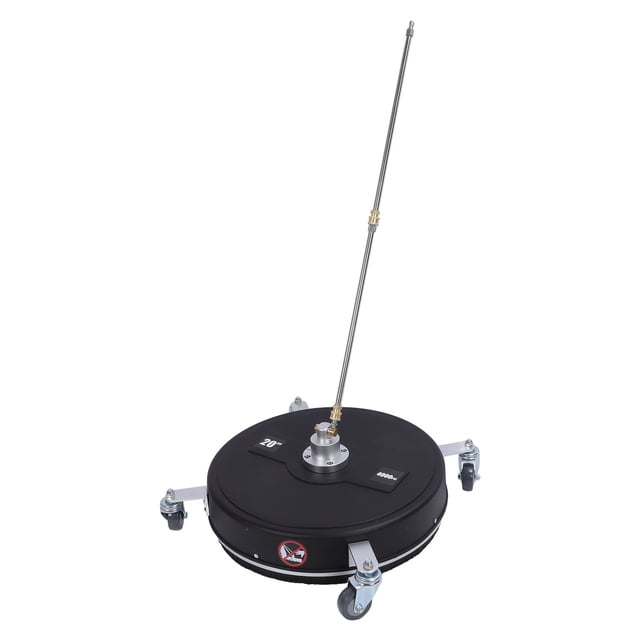 Nettoyeur de Surfaces pour Laveuse à Pression, Accessoire de Laveuse Électrique en Acier Inoxydable Robuste 4000 PSI 20 Pouces avec 4 Roues pour Trottoir