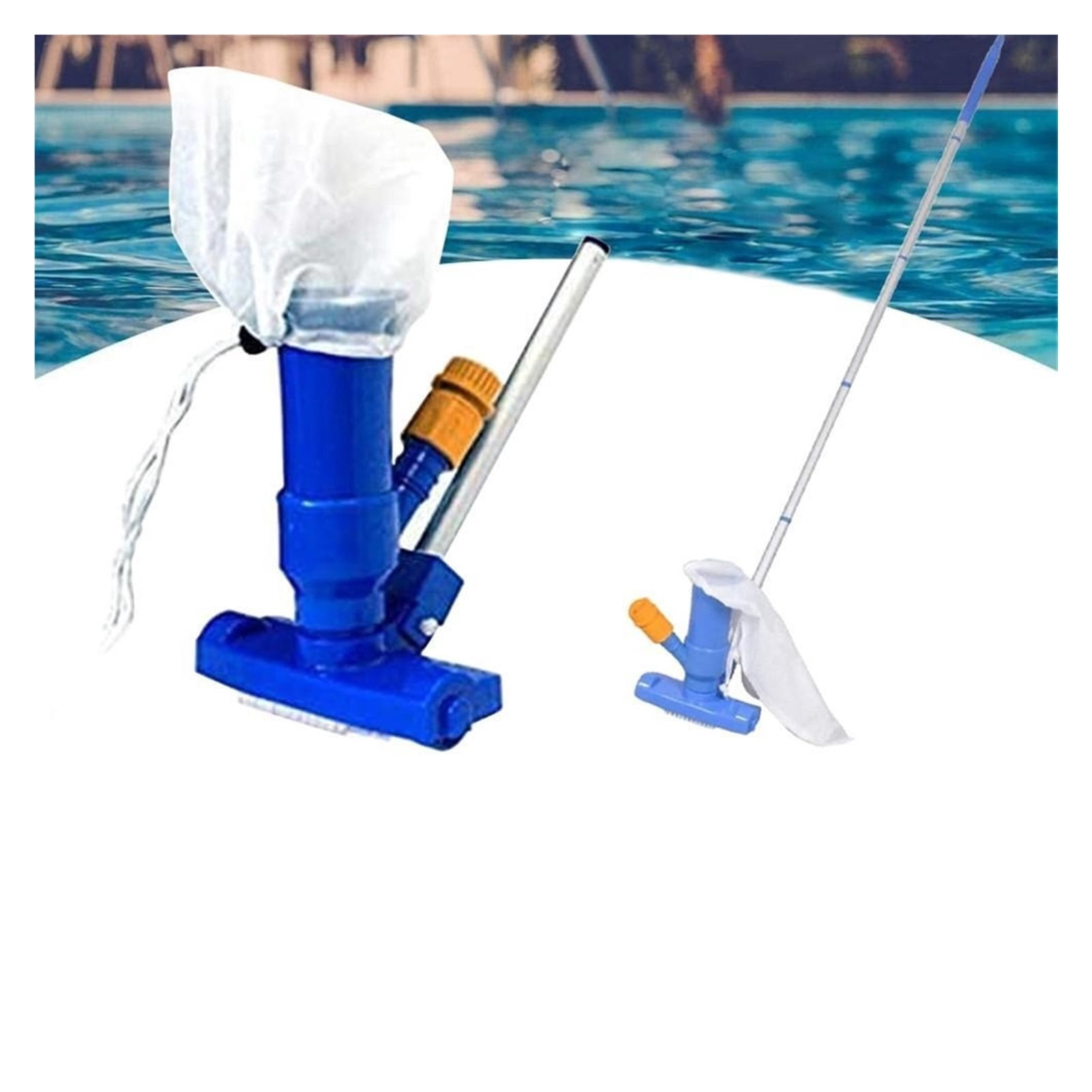 Swimming Pool Vacuum Cleaner Floating Objects Cleaning Set With Brush Bag Vac Suction Head Pool Fountain Vacuum Brush Cleane ,Great Suction Power