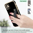 thumbnail image 4 of Compatible with iPhone 11 Case for Women Girls, Bling Luxury Plated Bumper with Cute Love-Heart Design, Adjustable Hand Strap Stand, Raised Edges Shockproof Protection for iPhone 11 - Black, 4 of 16