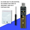 thumbnail image 4 of Adaptateur NVMe vers USB, M.2 SSD vers USB 3.1 Type A Cartes à Clé Rapide Dur X5X0, 4 of 8