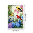 thumbnail image 4 of JOOCAR Linen Garden Flag with Colorful Birds and Flowers for Spring Summer Home Outdoor Garden Yard Door Decor 12x18 inch, 4 of 5