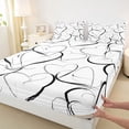 thumbnail image 3 of Homewish Graffiti Loves Pattern Bed Sheets,Happy Valentine'S Day King Sheets,White Black Sheet Set For Girls Kids,Super Cozy Room Decor,4pcs, 3 of 7