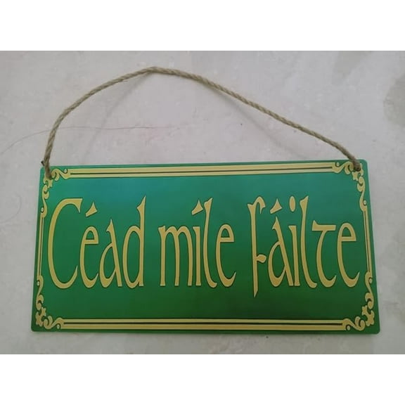 Wooden Signs/Irish Welcome Sign Kitchen Cafe Pub Decor, Wood wal Art, Rustic Wood Decor Gift 6x12 INCH