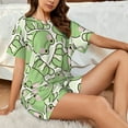 thumbnail image 6 of Kdxio Cute Frog Print Pajamas Sets for Women Short-Sleeved Pjs with Lounge Shorts Two Piece Sleepwear S-4XL, 6 of 8