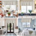 thumbnail image 5 of Pink Green Flowers Farmhouse Short Window Curtain Valances, Country Botanical Abstract Floral Patterned Rod Pocket Kitchen Valances for Living Room Bedroom Bathroom Cafe 60" x 18", 5 of 8
