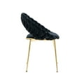 thumbnail image 4 of Velvet Dining Chairs, Mid-Century Living Room Chair with Metal Legs and Soft Padded, Woven Back Upholstered Dining Chairs, Accent Chair Living Room Bedroom Office Waiting Room(Black,Set of 8), 4 of 9