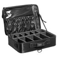 thumbnail image 1 of VEVOR Makeup Train Case Large Storage 3 Tiers, Convenient Carry With Handle, Strap, Professional Waterproof Oxford Makeup Storage Organizer Box, Heavy Duty Make Up Carrier, Black, 1 of 9