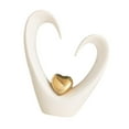 thumbnail image 3 of Escultura de corazón, figura decorativa, colección de cerámica, estatua moderna, adorno de mesa para sala de estar, gabinete, regalo de cumpleaños Alto, 3 of 8