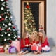 thumbnail image 5 of Decoración navideña para puerta | Diseño de Papá Noel | Tela de poliéster duradera de 89 x 178 cm | Adorno festivo para puerta para Navidad, fiestas, decoración de invierno, 5 of 6