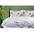 thumbnail image 2 of Ambesonne Floral Duvet Cover Set, Innocent Petals of Flowers, Twin, Lavender Pale Blue Grey, 2 of 4