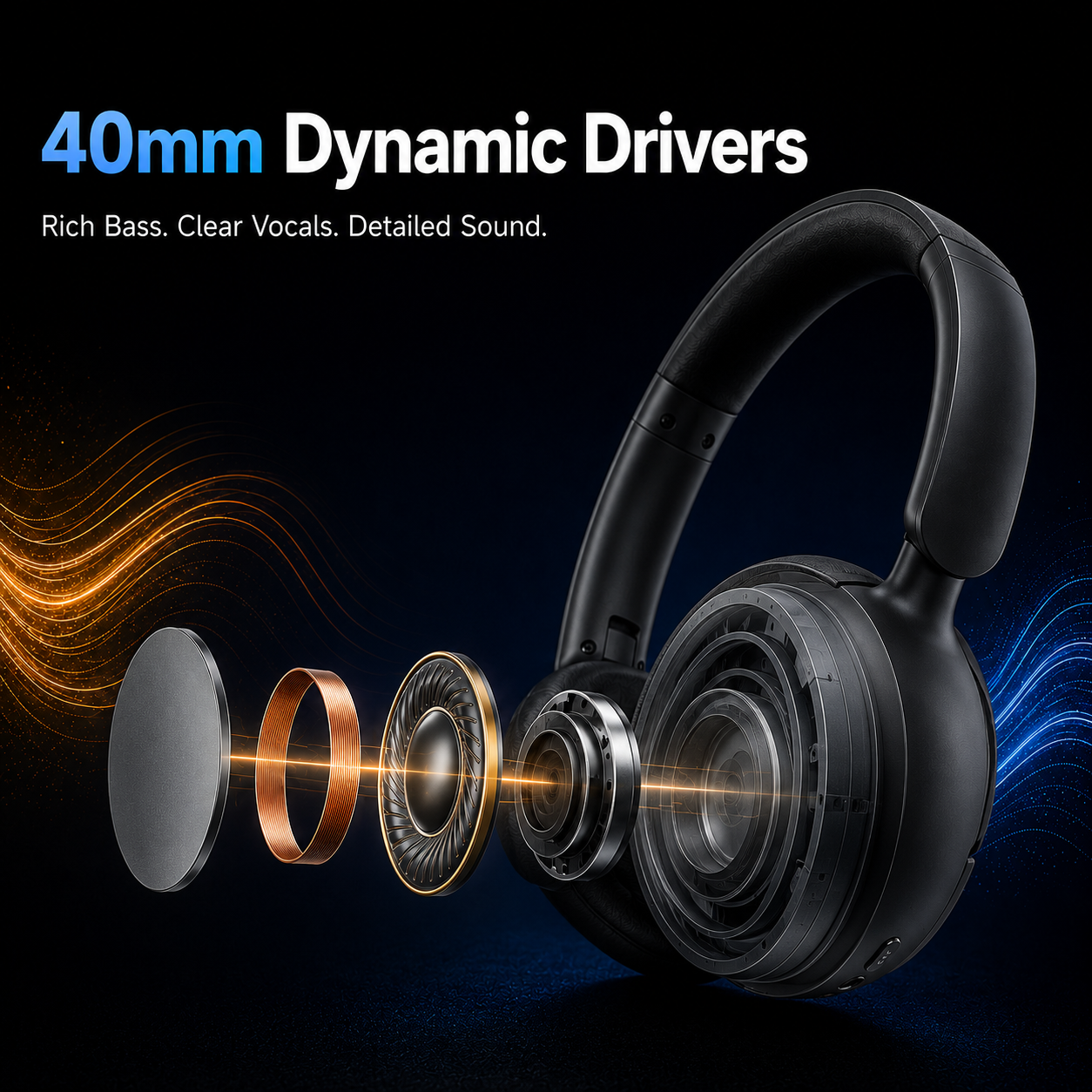 Cillso Hybrid Active Noise Cancelling Over-Ear Headphones photo 3