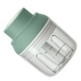 thumbnail image 3 of Picadora de ajo eléctrica inalámbrica con carga USB, 3 cuchillas, para condimentos, carnes y suplementos alimenticios, color verde., 3 of 14