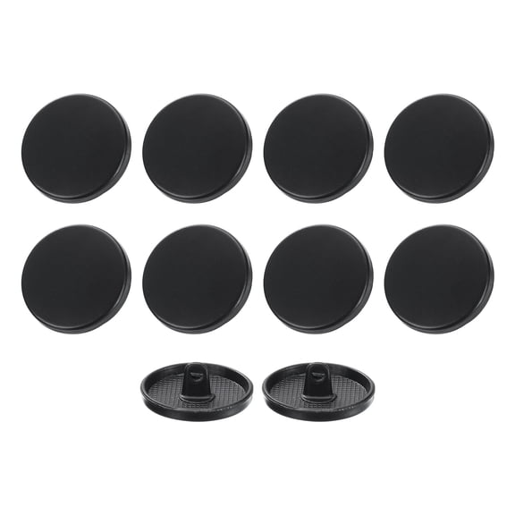 Uxcell 10pcs 32L Metal Round Flat Button Sewing Buttons 20mm Alloy Shank Craft Replacement Button for Men Women Suit Coat Shirt, Matt Black