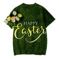 thumbnail image 3 of AOMPMSDX Summer Kids 3D Digital Printed Short Sleeve T Shirt Easter Eggs For Boy And Girl Out Wear Easter Gift Green 8 Years-9 Years, 3 of 3