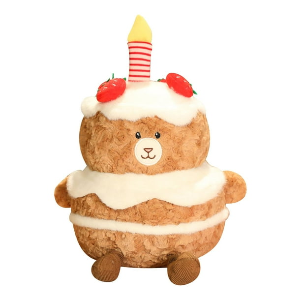 Oso de peluche para tarta de cumpleaños, accesorios para fotos, decoración de habitación, juguete de peluche decorativo 25cm