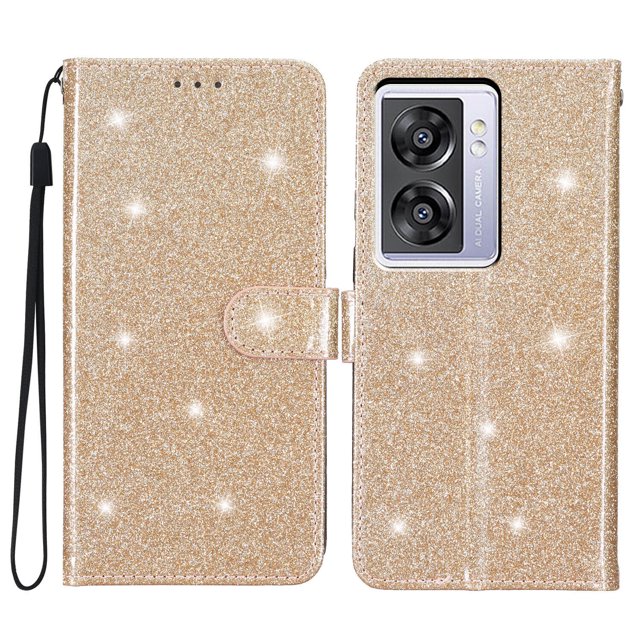 Compatible avec OnePlus Nord N300 Étui Portefeuille Pailleté avec Poche pour Carte et Couverture Rabattable