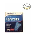 True Plus Sterile Diabetic Single-Use Test Lancets, 28 Gauge, 100Ct, 3 ...