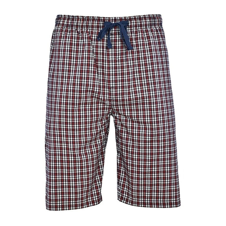 Men s Ultra Soft Plaid Lounge Pajama Sleep Wear Shorts Walmart