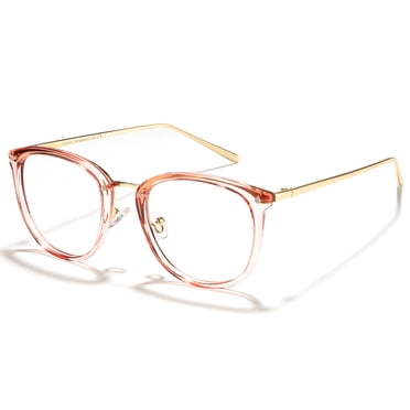 Cyxus Blue Light Glasses For Women Light TR90 Blue Light Blocking Eyeglasses Round Cat Eyes Computer Eyewear Anti Eye Strain Glasses(Pink)