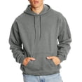 thumbnail image 4 of Hanes Ultimate Cotton Adult Pullover Hoodie Sweatshirt, M, Charcoal Heather, 4 of 4