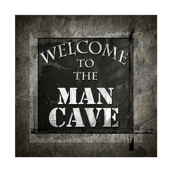 LightBoxJournal 'Welcome To Man Cave Warning' Canvas Art